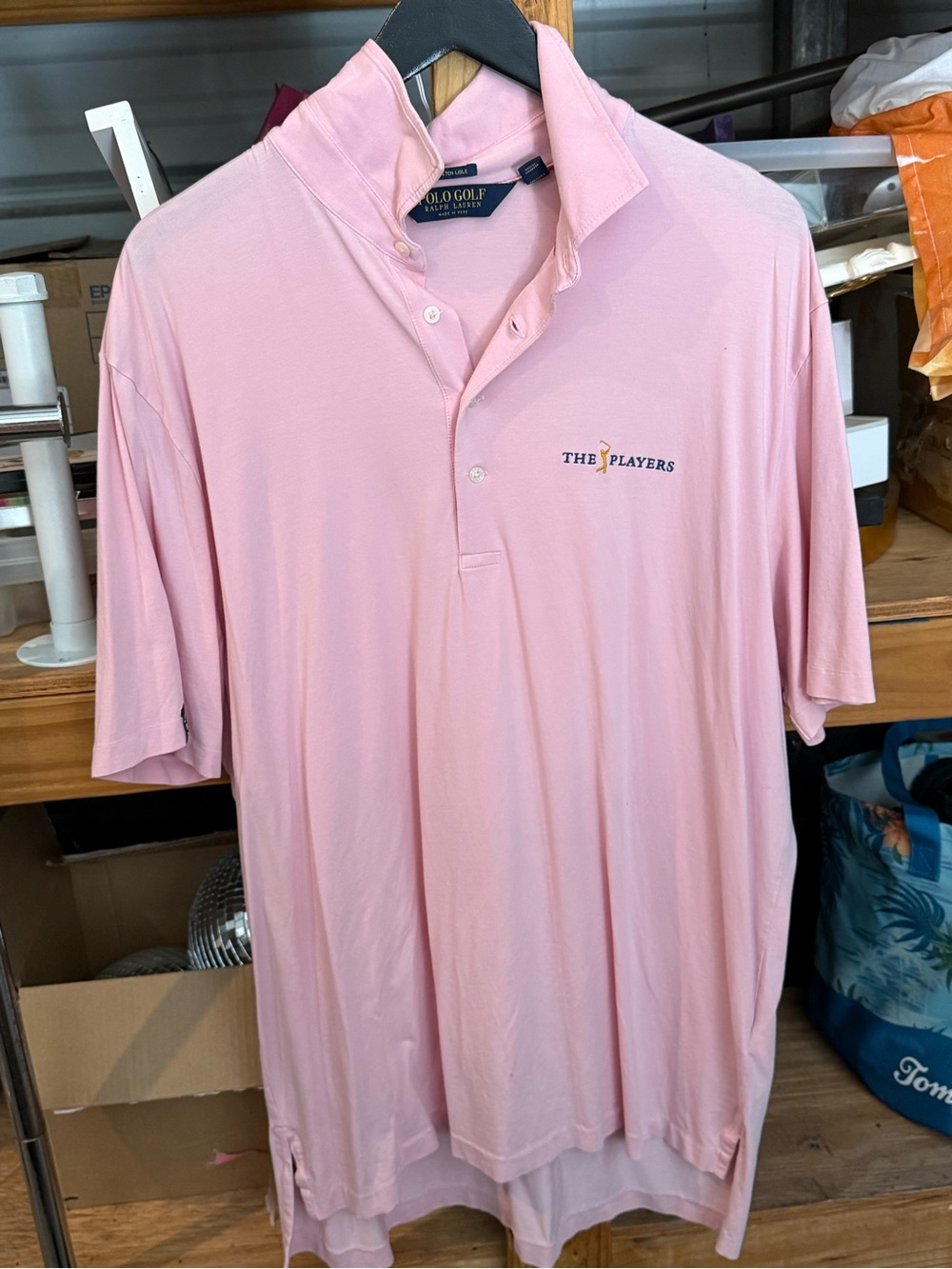 Ralph Lauren Polo Golf Shirt - Pink The Players Logo